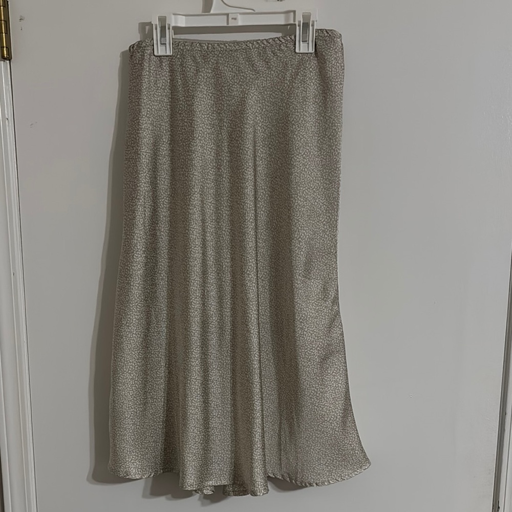 Beige and White Skirt